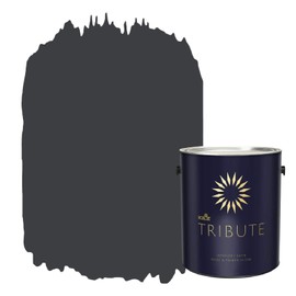 KILZ TRIBUTE Interior Satin Paint and Primer in One, 1 Gallon, Deep Onyx (TB-40)