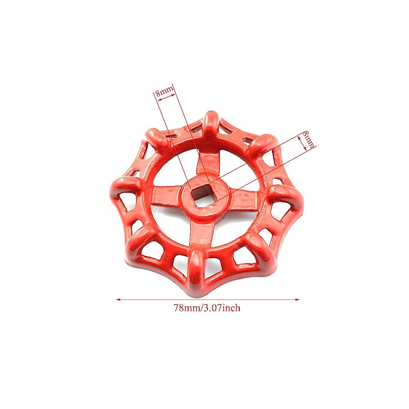 PZRT Cast Iron Outside Faucet Round Wheel Handle Hose Bib