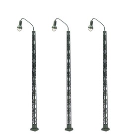Evemodel LQS38-3-EU Grid Mast Light Gauge H0 1:87 Model Railway Plant Light Pack of 3