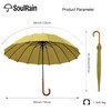 SoulRain 16 Ribs 48" Stick Umbrella Auto Open Solid Color