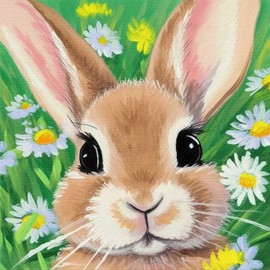 LOMSIOY DIY Diamond Painting Set Rabbit 5D Diamond Painting Pictures Animal with Accessories for Full Drill Rhinestone Embroidery Diamond Painting Crystal Adult Home Wall Decor 30 x 30 cm A
