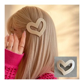 Hair Clip, Large, Heart-shaped, Tortoise Shell Clip, Hair Accessories, Hair Ornament, Simple, Hair Clip, Fashion, Hair Clip, Large Gift, For Work, Weddings