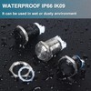 DMWD 2-Pack 16mm Metal Momentary Push Button Switch Screw Terminals