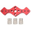 Woodworking Straight Hole Punch Locator Red Aluminum Alloy with Drill