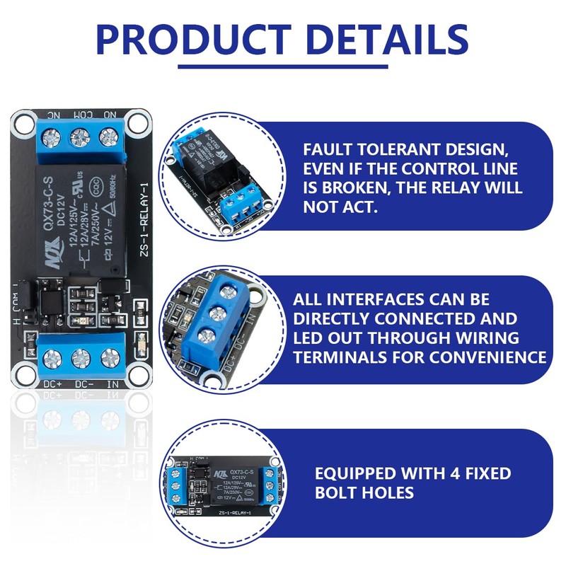 Innfeeltech 1pcs DC 12V Relay Module 1 Channel Relay with