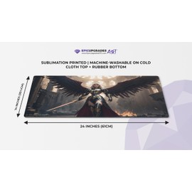 Creature Creations - Boros Playmat | 24"x14" Red White Angels Player Artwork MTG Gift