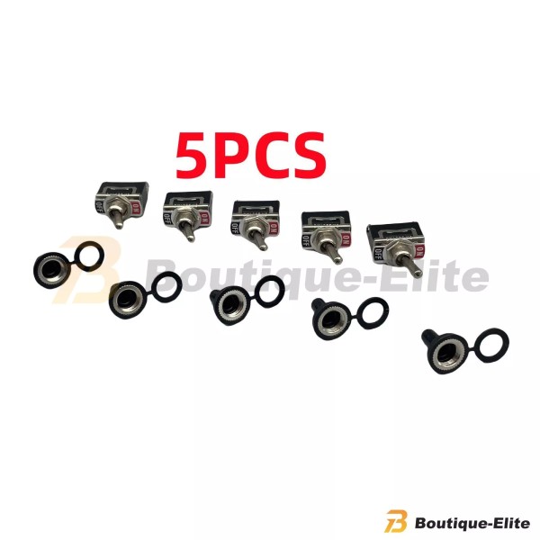 For Marine & Automotive 5X 12V SPST Solid Metal Toggle