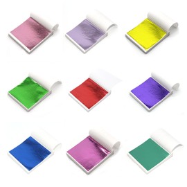 Scentoria Imitation Gold Leaf, 90 Sheets Multicoloured Gold Foil, Gilding Foil, Imitation Gold Leaf for Gilding, Painting Art, Nails and DIY (9 Colours)