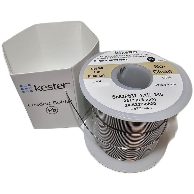 Kester 24-6337-8800 50 Activated Rosin Cored Wire Solder Roll, 245