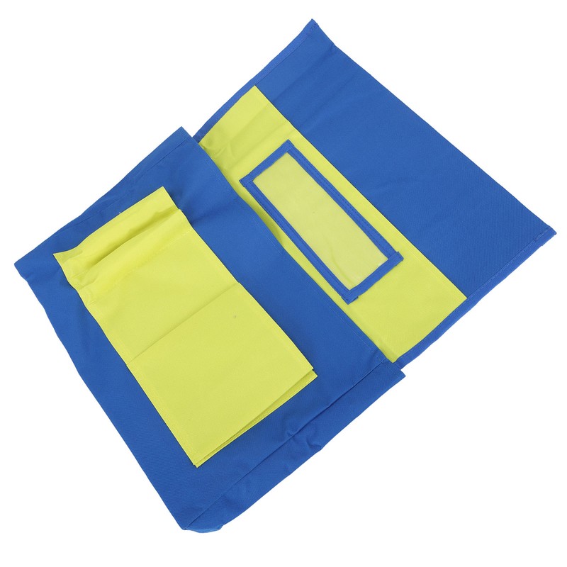 Chairback Pocket with Clear Label Slot Strong Stitching 600D Oxford