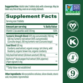 MegaFood Whole Body Turmeric Curcumin Supplement - Turmeric Supplement with Black Pepper & Vitamin C - 475 mg Curcuminoids Per Serving - Antioxidant & Immune Support - Vegan - 90 Tablets, 45 Servings