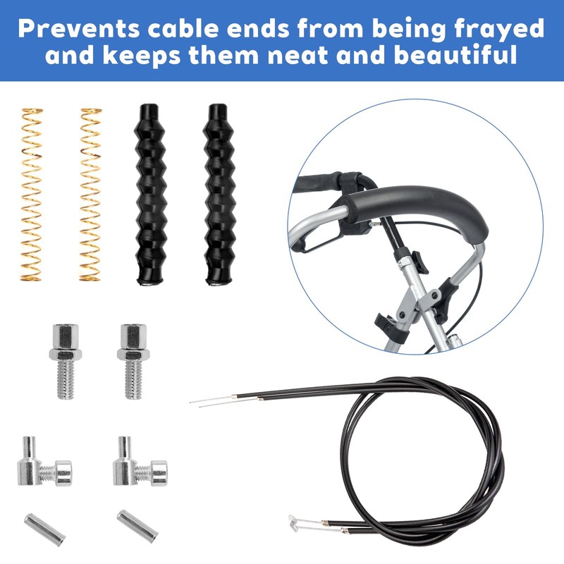 Universal Walker Brake Cable Replacement Kit – Heavy-Duty Rollator Brake