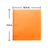 JAM Paper Plastic 3 Ring Binder, 2, Orange, Sold individually