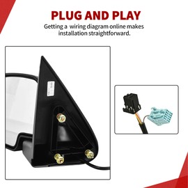 YITAMOTOR Left Driver Side Tow Mirror with Electric Heated and Power-Adjustable Glass, Compatible with 2003-2006 Chevy Silverado Suburban Avalanche Tahoe GMC Sierra Yukon