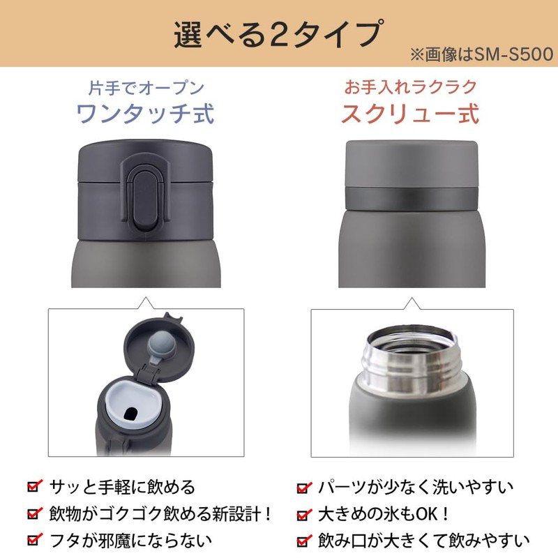 アイリスオーヤマ 水筒 スクリュー マグボトル 350ml グレー 真空断熱6時間キープ! 保温65℃以上,保冷9℃以下 飲み口が大きく香り際立つ おいしい温度をキープ