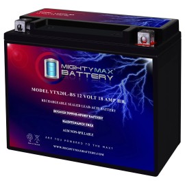 Mighty Max YTX20L-BS Battery for Kawasaki 750 JS750 SXi, SXi Pro 95-02