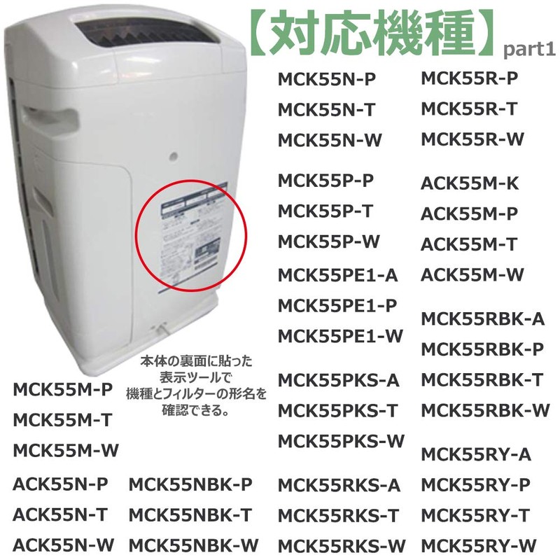 BBT 2140795 Deodorizer Filter for 2073516 Humidified Air Purifier MCK55N,