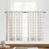 French Country Curtains for Kitchen,Sheer Linen Nautical Geometric Aztec Western