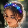 Barode Light Up Sequin Wide Headbands Blue Sparkly Costume Hair