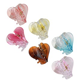 LALAFINA Stylish Hair Claw Clips Set Pcs Heart Jaw Clips for Women Non-slip for Daily Use