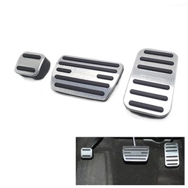 Wellvie Honda Pedal Cover 3P Step Wagon Odyssey CRV Civic Jade Accord Hybrid Aluminum Pedal Honda Dedicated Design Easy Installation (Set of 3)