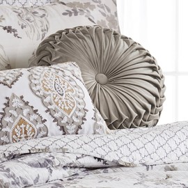 Levtex Home - Pisa - Decorative Pillow (16in. Round) - Round Velvet - Taupe Velvet