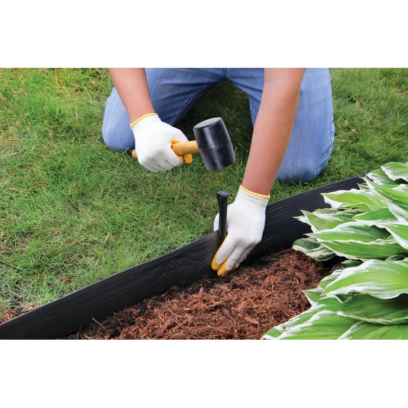 Master Mark Terrace Board Landscape Stakes (10-Pack, Black)