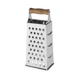 Twine Stainless Steel Grater, Box Cheese Grater, Cheese Grater with Handle, Parmesan Cheese Grater, Box Grater Lemon Zester Grater Kitchen Accessories