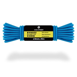 Kamu Synber Bungee Cord 8mm x 10m Elastic Shock Cord Bungee Rope for Tarpaulin, Kayak, Tie Down, Camping | Blue