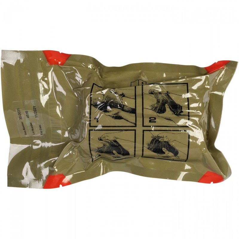 6" Emergency Trauma Dressing (ETD) Flat Fold w/ Pressure Bar