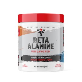 FRONTLINE FORMULATIONS Beta Alanine, Unflavored, Essentials, Train Harder, Recover Faster, Increase Endurance, Veteren Owned and Operated (100 Servings, Beta Alanine)
