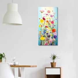 Artmaple Paint by Number for Adults Beginner Students Kids, Ideal Gift Choice for Birthday,Anniversary or Any Festival. DIY Acrylic Paints for Room Décor- Colorful Flowers