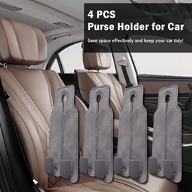 XIAOXINGYUN 4 PCS Car Seat Back Storage Hook, Car Seat Hooks for Headrest,Headrest Hooks for Car, Purse Hook for Car, Car Hooks for Headrest, Car Seat Hooks for Purses and Bags