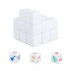 Rounded Empty Six 20 Pieces White Blank Dice, 25 mm