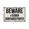 Deerts 290VS Beware of German - Señal de Metal Retro