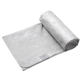 Eunzel Hot Yoga Towel, Super Absorbent Yoga Mat Towel Soft Suede Microfiber Non-Slip Towel for Bikram Pilates and Yoga Mats 72" x 26.5", Light Grey