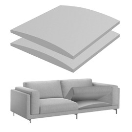 LOMGDOVC 2 Pack Sofa Cushion Support for Sagging Seat, 50x 50x5cm Sofa Cushion Support Foam, Furniture Seat Support, High-Density Sag Repair Pad for Loveseats, Chairs & Couches - Light Grey