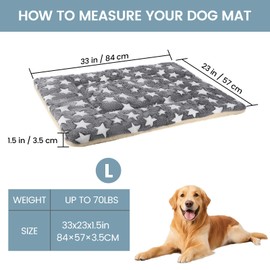 TMbsfatn Dog Bed Dog mat Pet mat Dog Box mat Machine Washable Grey (33x23x1.5in)