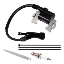 Ignition Coil for Honda GX390 Engine Compatible with 30500-Z5T-003 Includes 1 Pieces of Spark Plugs and a 0.4 Feeler Gauge and 3Pcs ties