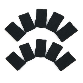 OHPHCALL 10 Pack Nylon Sports Finger Sleeves Thumb Braces for Relief Elastic Compression Gloves for Gaming Exercise