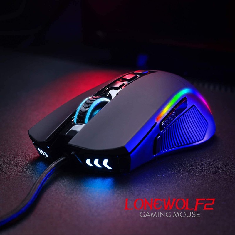 Redragon Lonewolf 2 Gaming Mouse 32000 DPI RGB Lighting Black