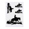 4 x 'Cowboy On Horse' Temporary Tattoos - Water Resistant,