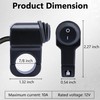 Motorcycle Handlebar Switch 12V, Waterproof Motorcycle Light Toggle Switch, Aluminum