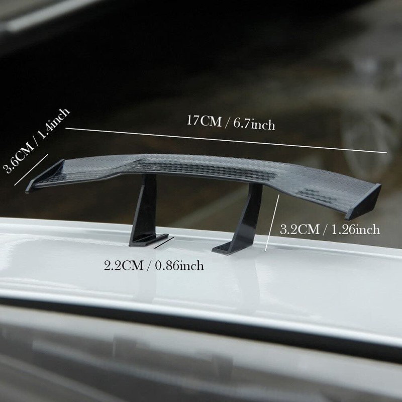 Genérico Mini Spoiler para Auto Tipo Fibra de Carbono, alerón