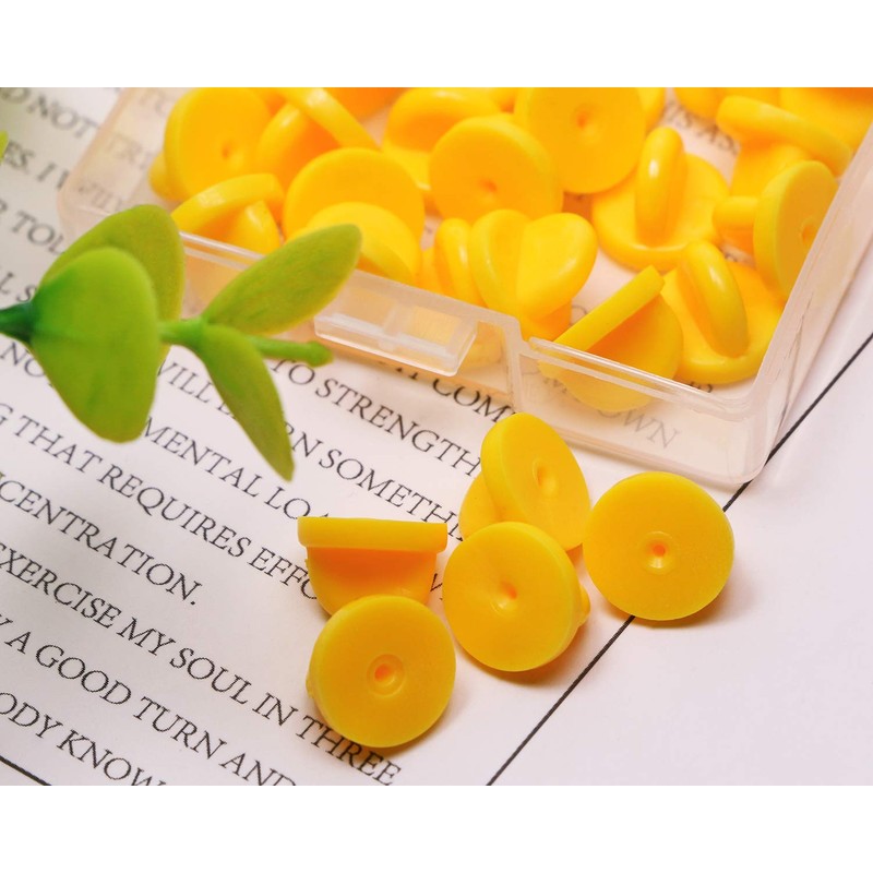 Shapenty 30PCS Butterfly Clutch PVC Rubber Pin Backs Keepers Replacement