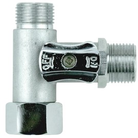T-Adapter 3/8 Female x 3/8 Male Thread x 3/8 Male Thread Branch with Shut-Off Valve T-Piece Water Connection (TS-GEW.38)