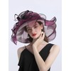 ORIDOOR Women Hats Headband Hairpin Organza Fascinator Church Derby Hat