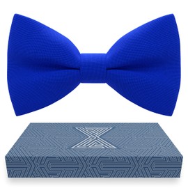 Royal Blue Bow Ties for Men Cute Bow Tie Expands Our Color Line - Light Sky Deep Natural Blue Pre Tied Bow Tie for Men's - shop Bow Tie House (Large, Electric Blue)