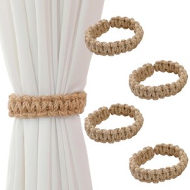 4 Pcs Curtain Tie Backs Charming Handmade Braided