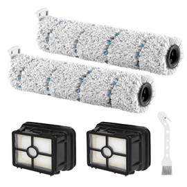 YUEYEE 2 Pack 2787 Brush Roller & 1866 Filter Replacement for Bissell CrossWave Cordless Max 2554 2554A 2590 2593 2596 2597, HydroSteam Plus 35151 3515 3513 3518 B0440 Vacuums, Part 1618638 1608684
